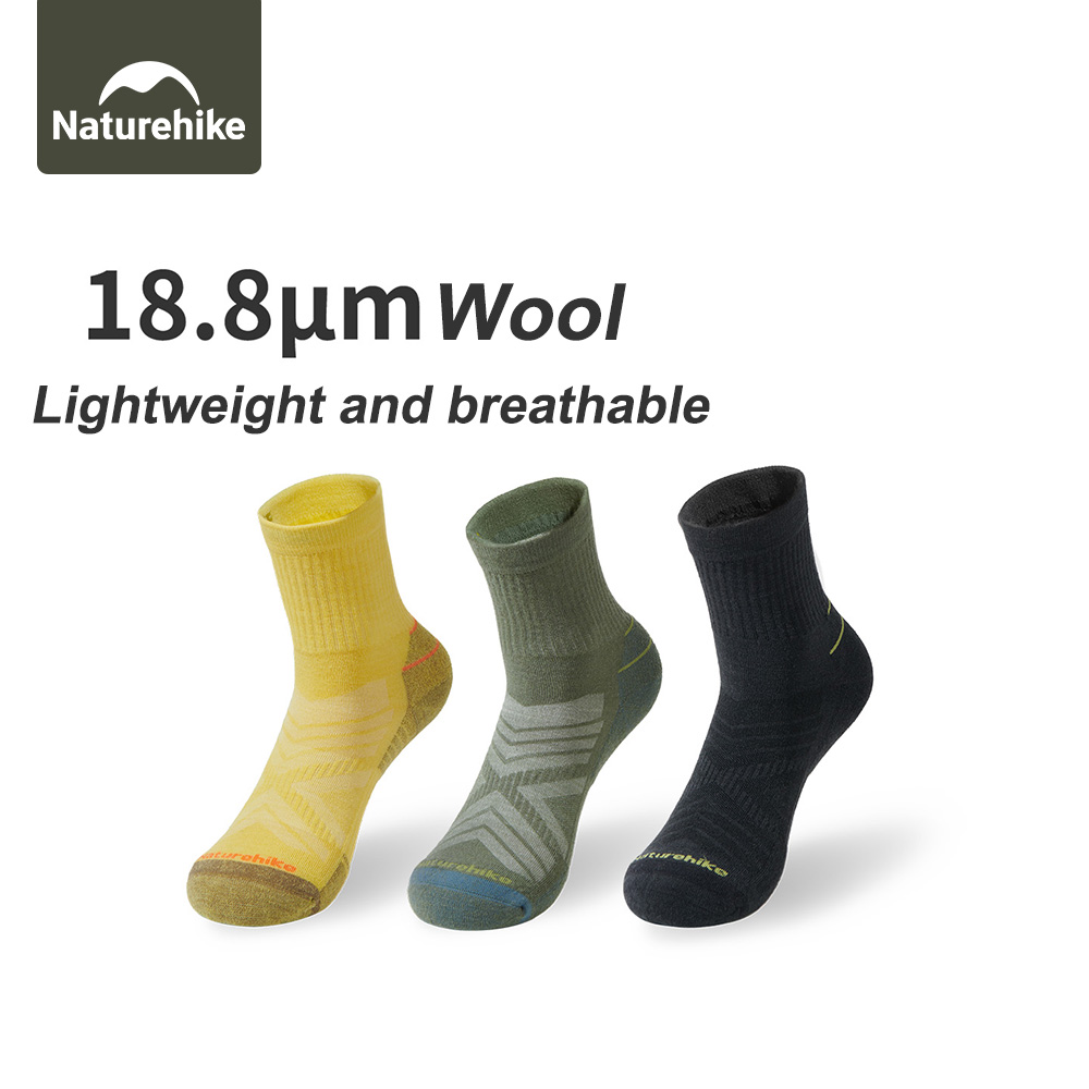 Wool Hiking Sock - Skarpety sportowe Naturehike męskie, skarpety do
